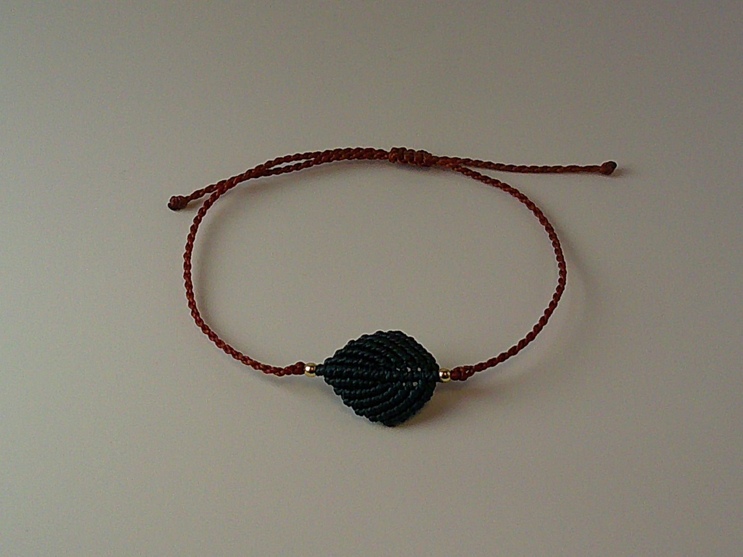 Peacock Leaf Macrame Bracelet