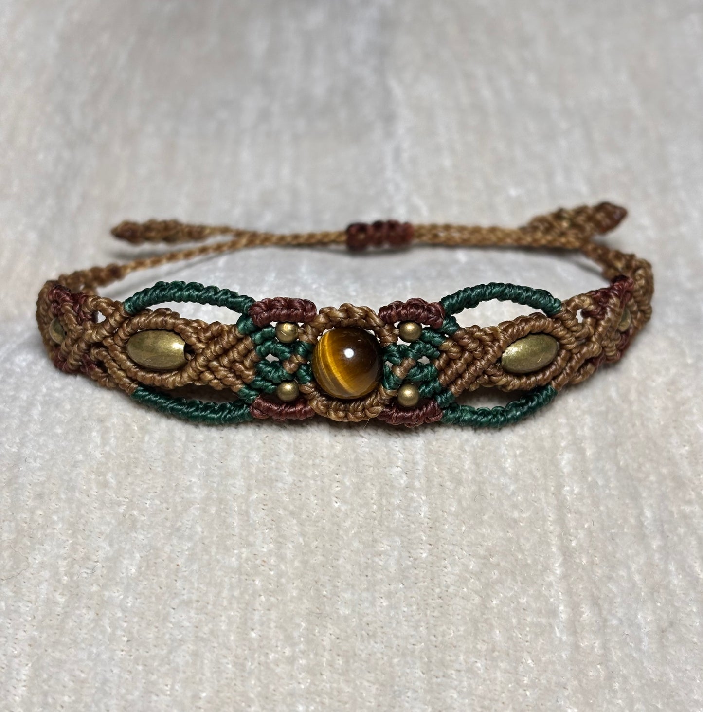 Tiger’s Eye Macrame Bracelet