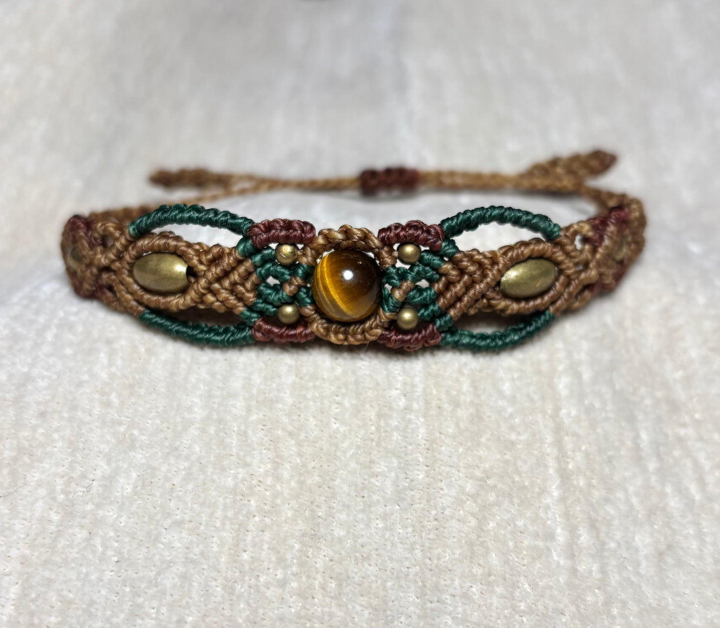 Tiger’s Eye Macrame Bracelet