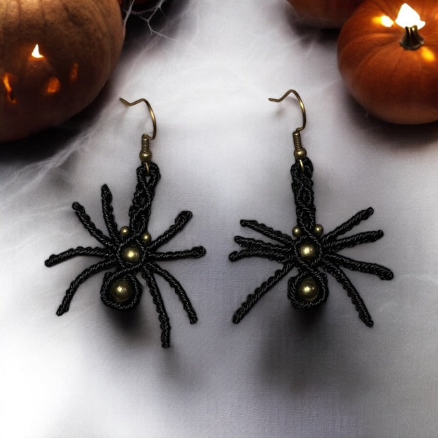 Macrame Spider Earrings