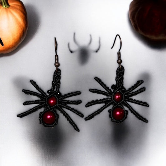 Macrame Spider Earrings