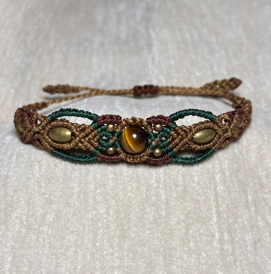 Tiger’s Eye Macrame Bracelet
