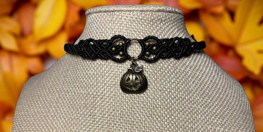 Bronze Pumpkin Choker