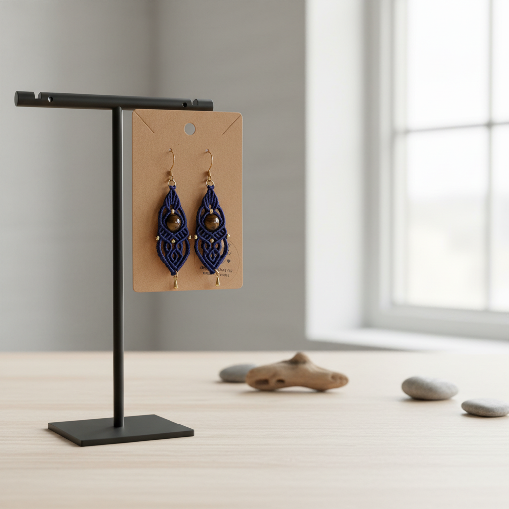 Royal Blue Tiger's Eye earrings
